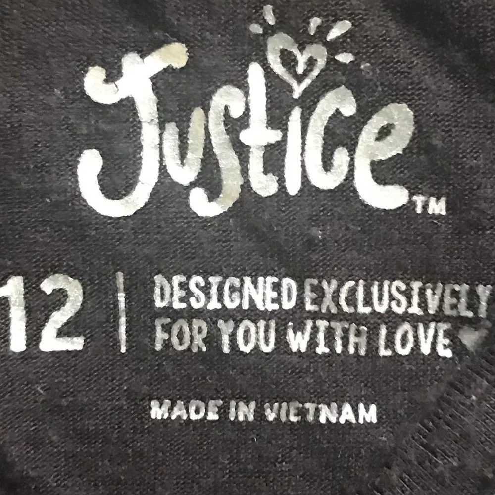 Justice Short Sleeve Tee London Sequin Details